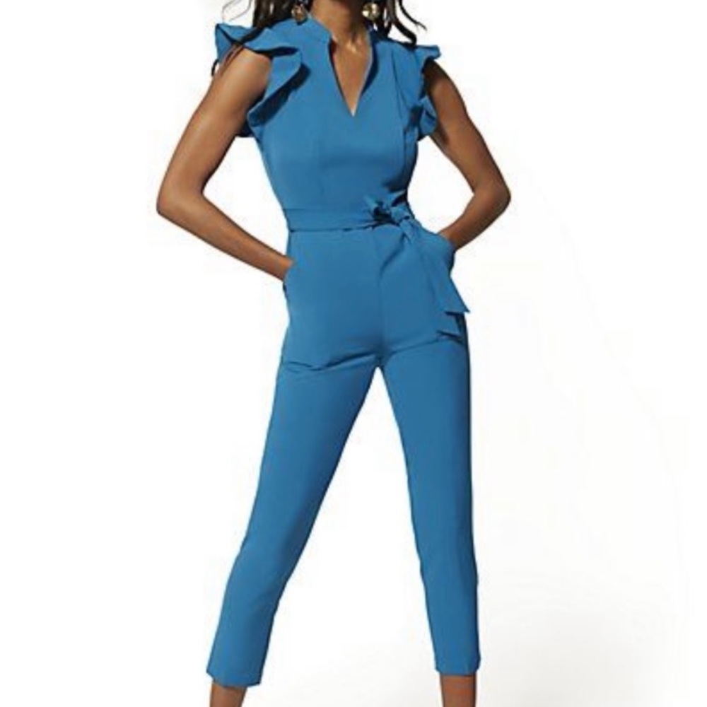 Baby blue New York & Company jumpsuit